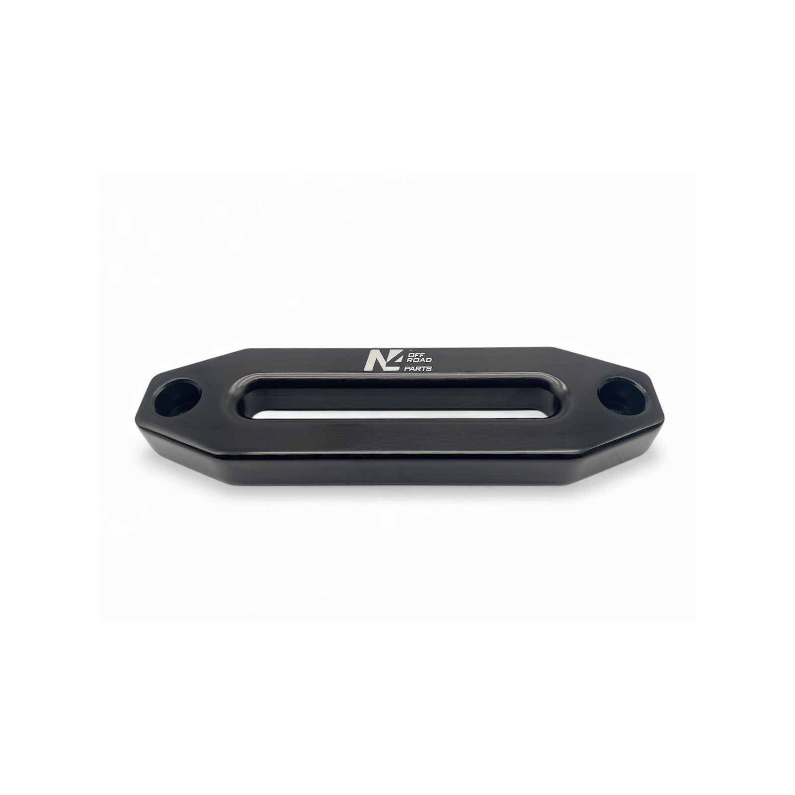 Ecubier aluminium noir pour corde de treuil synthétique N4-Offroad