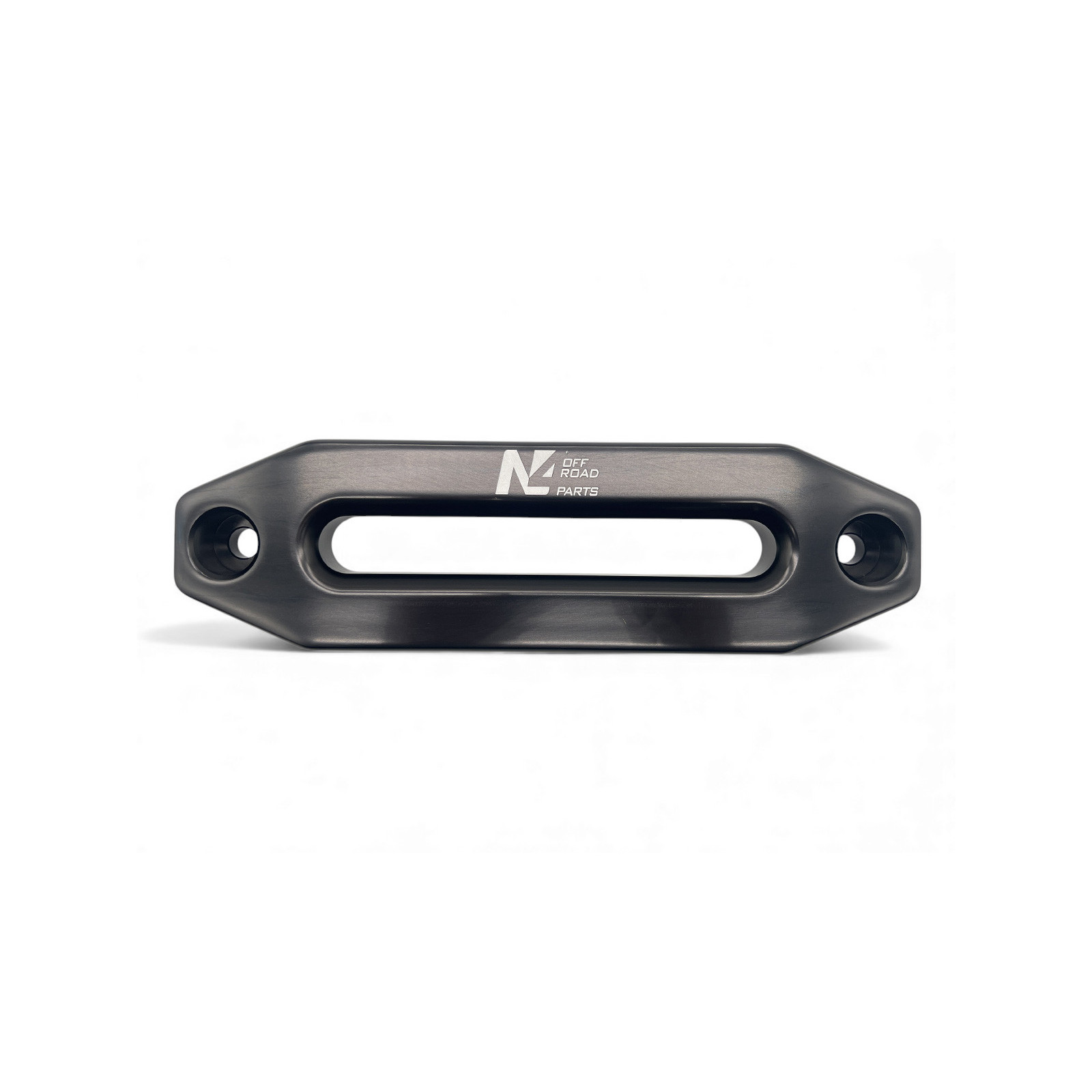 Ecubier aluminium noir pour corde de treuil synthétique N4-Offroad