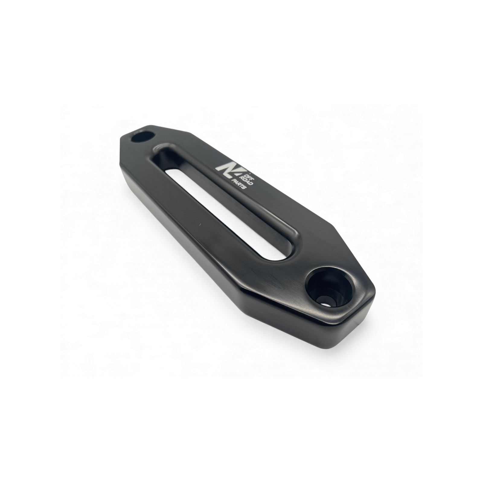 Ecubier aluminium noir pour corde de treuil synthétique N4-Offroad