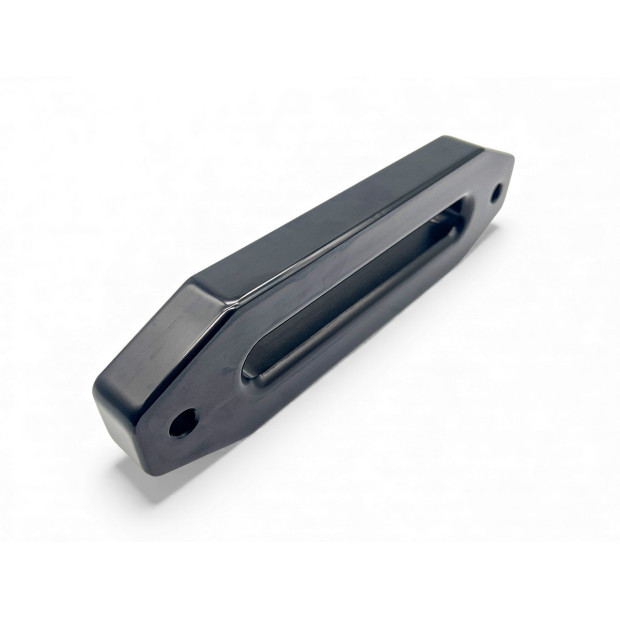 Ecubier aluminium noir pour corde de treuil synthétique N4-Offroad