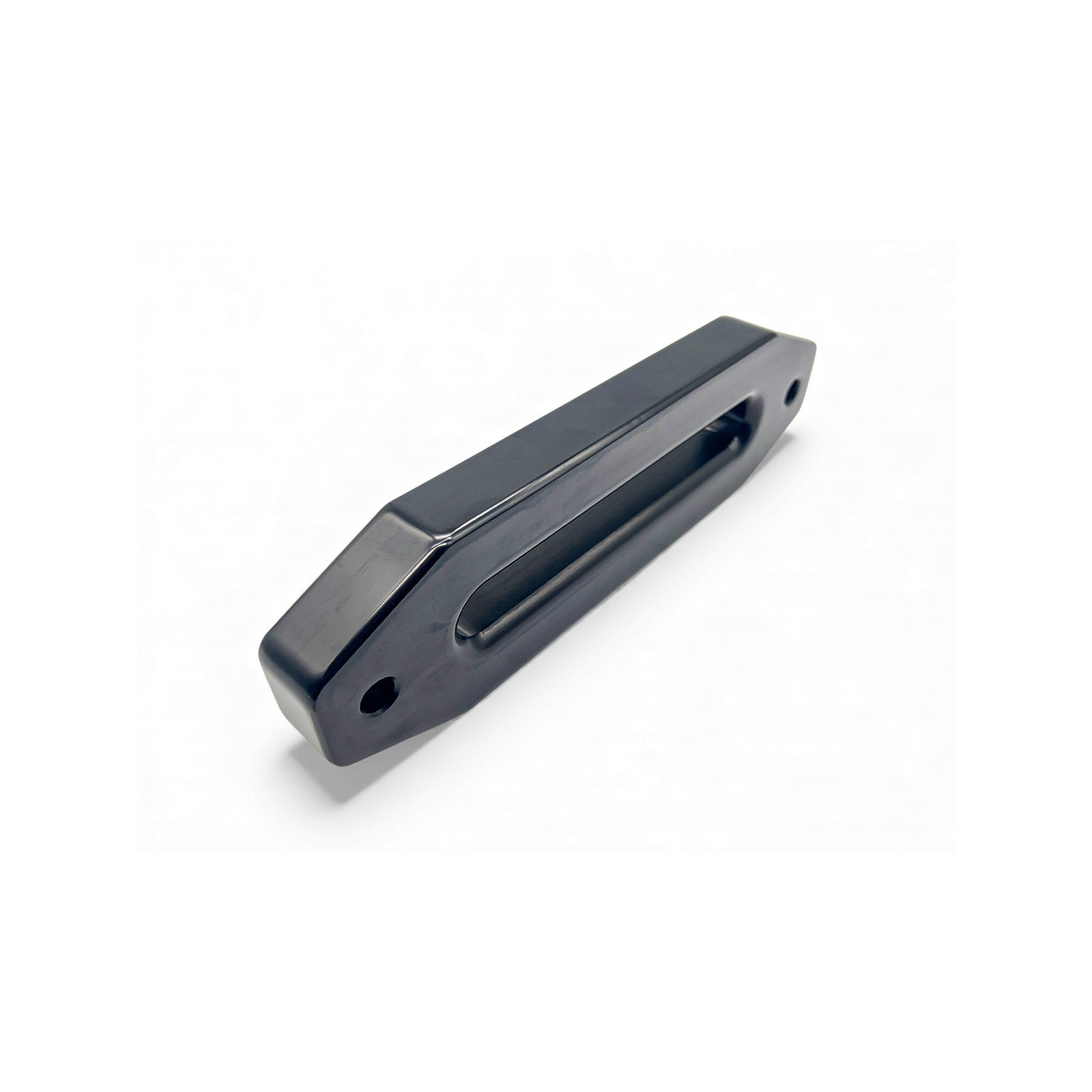 Ecubier aluminium noir pour corde de treuil synthétique N4-Offroad