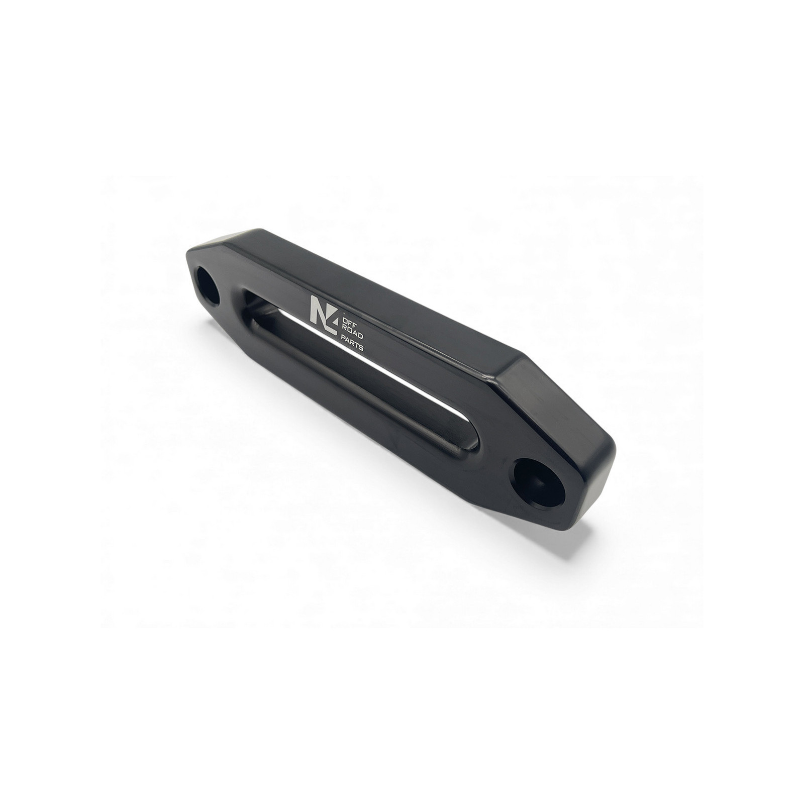 Ecubier aluminium noir pour corde de treuil synthétique N4-Offroad