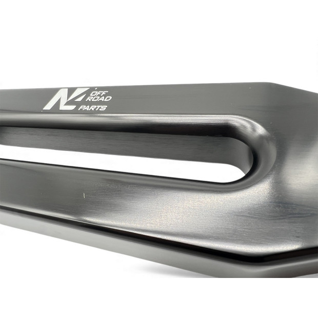 Ecubier aluminium noir pour corde de treuil synthétique N4-Offroad