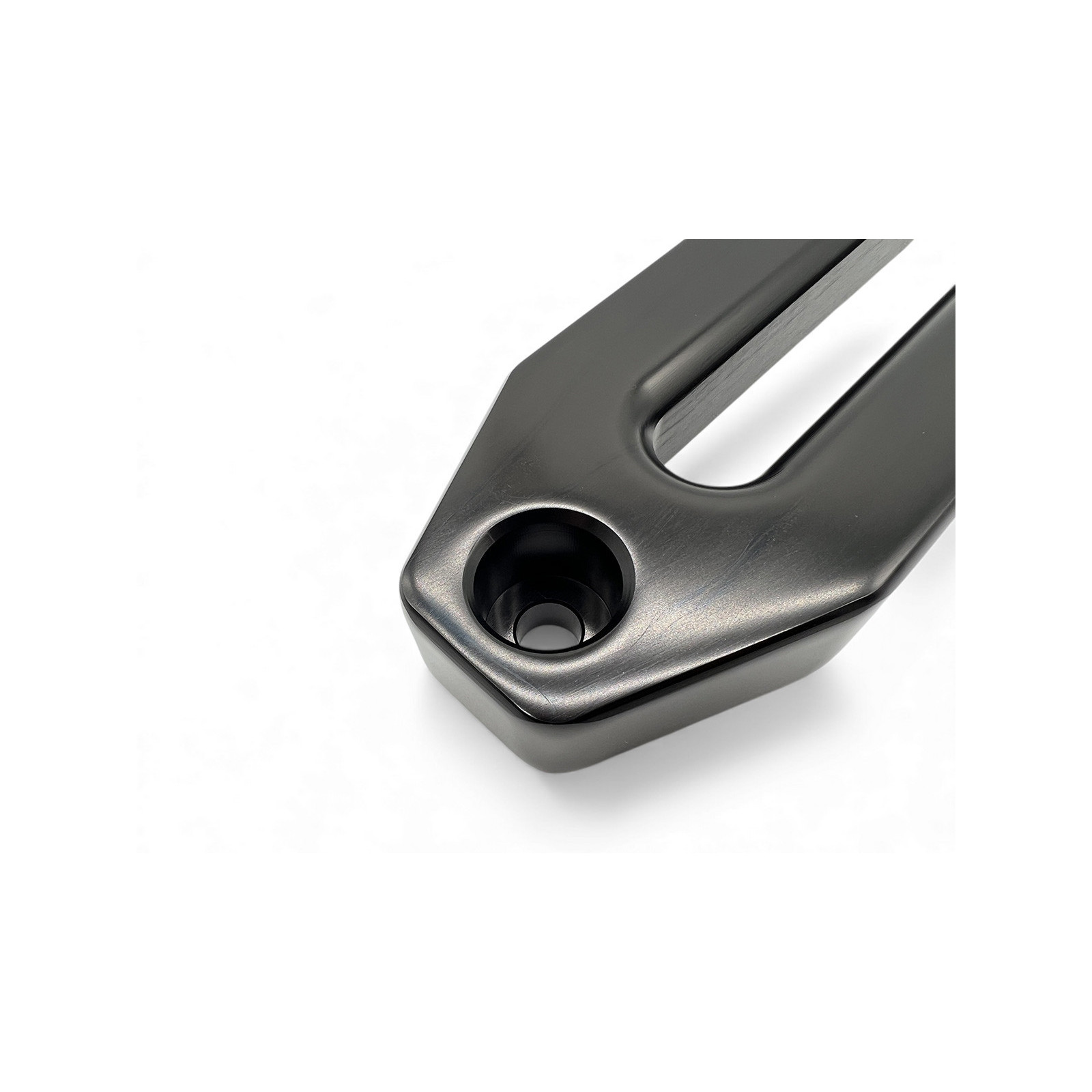 Ecubier aluminium noir pour corde de treuil synthétique N4-Offroad