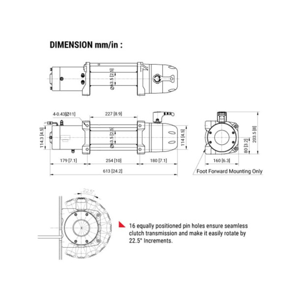 Treuils COMEUP WA-SL12.5RS