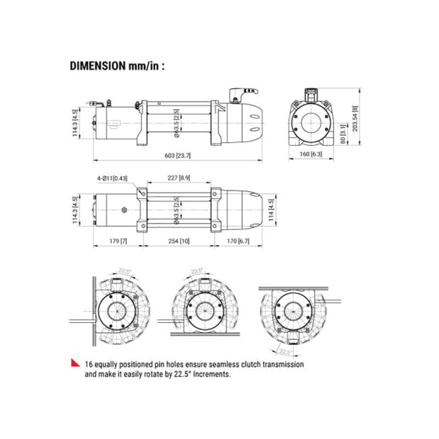 Treuils COMEUP WA-SL9.5RS