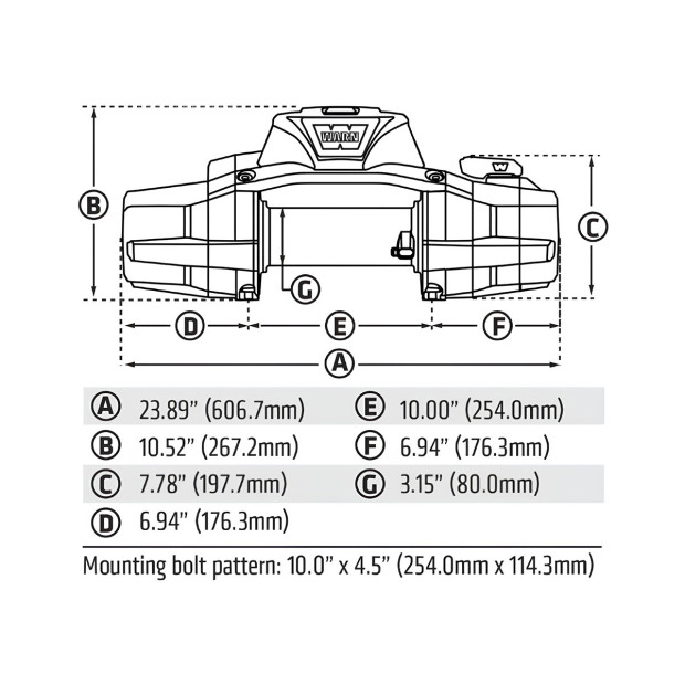 Treuil Warn Zeon XD 12-S 5443kg 12V