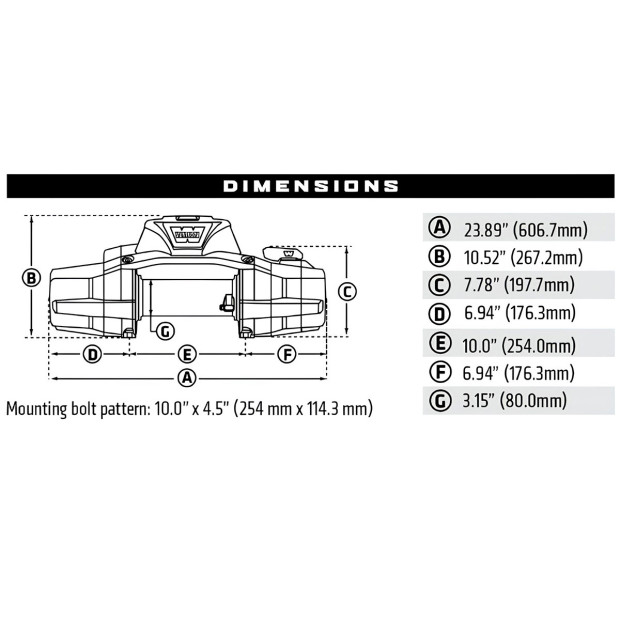 Treuil Warn Zeon XP 10S 4500kg 12V