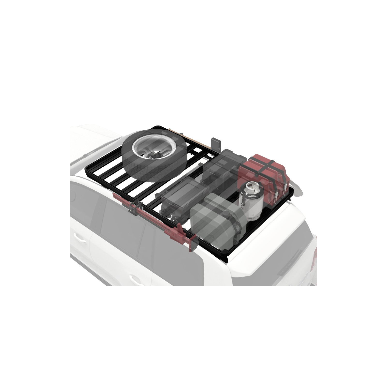 Galerie FRONT RUNNER Slimline II 1255 x 2166 mm Foot Mount pour Toyota Land Cruiser 200 • KRTL028T