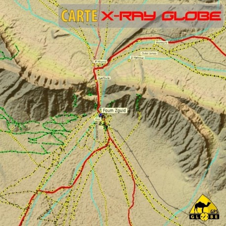 Maroc 1:100 000 Carte topo 3D au format XRAY