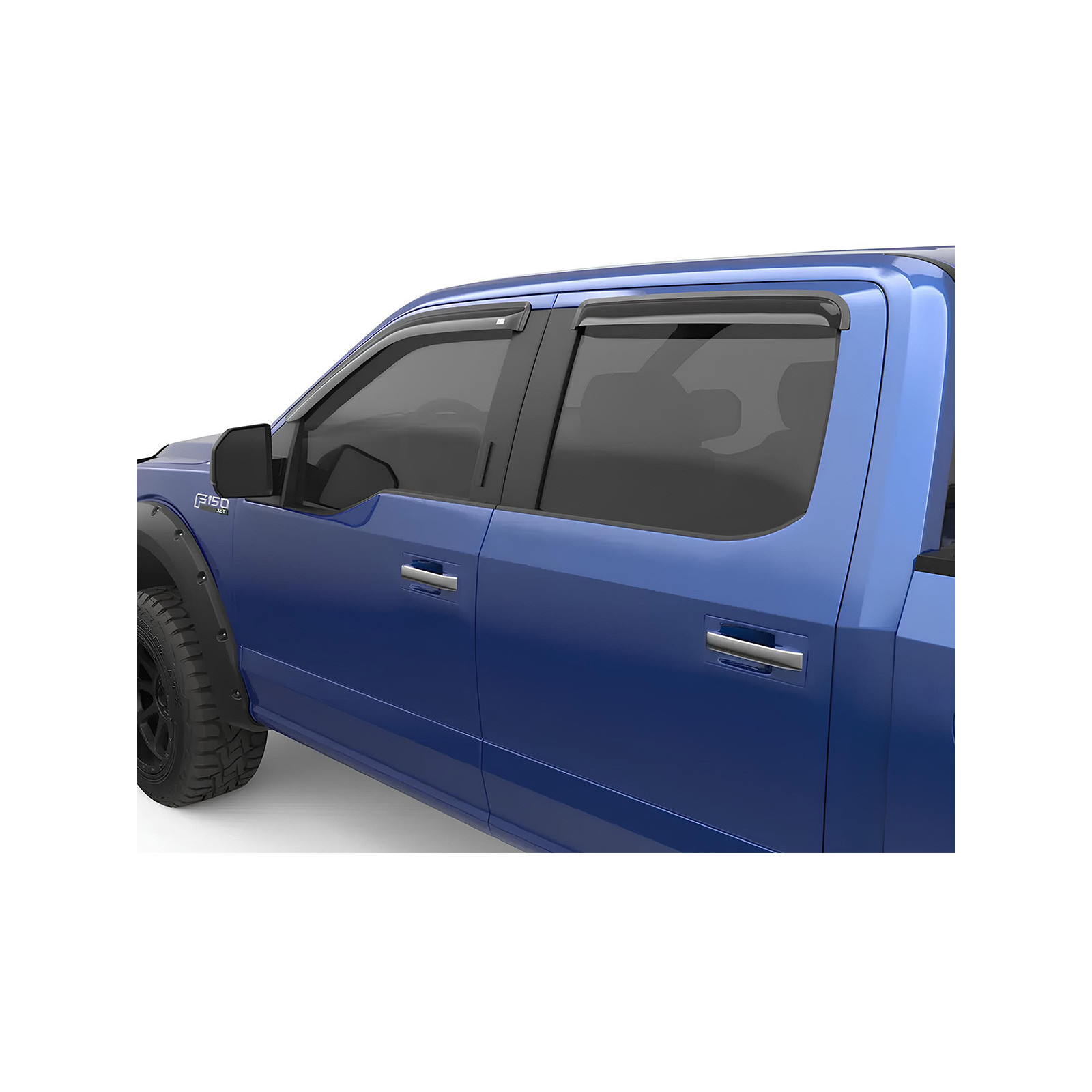 Jeu 4 déflecteurs de vitre avant et arrière EGR Navara D40 - montage collé