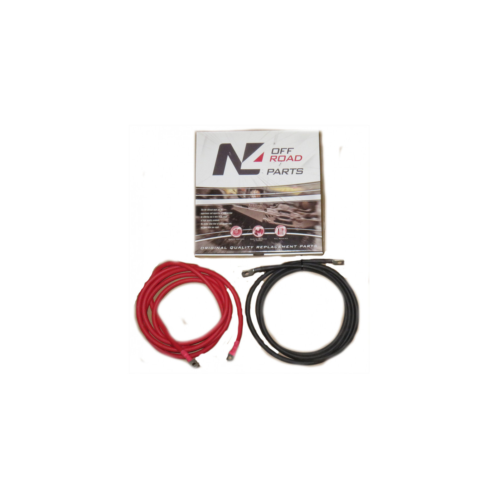 Kit de 3 mètres de câbles haute intensité pour alimentations treuil N4-Offroad