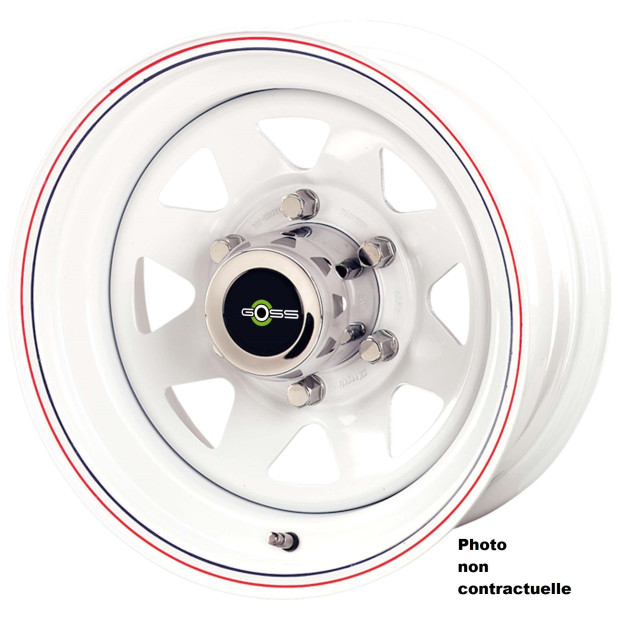 Jante GOSS Triangular 7x15 5x139.7 CB110 ET-6 Profondeur 10,6cm. Blanche