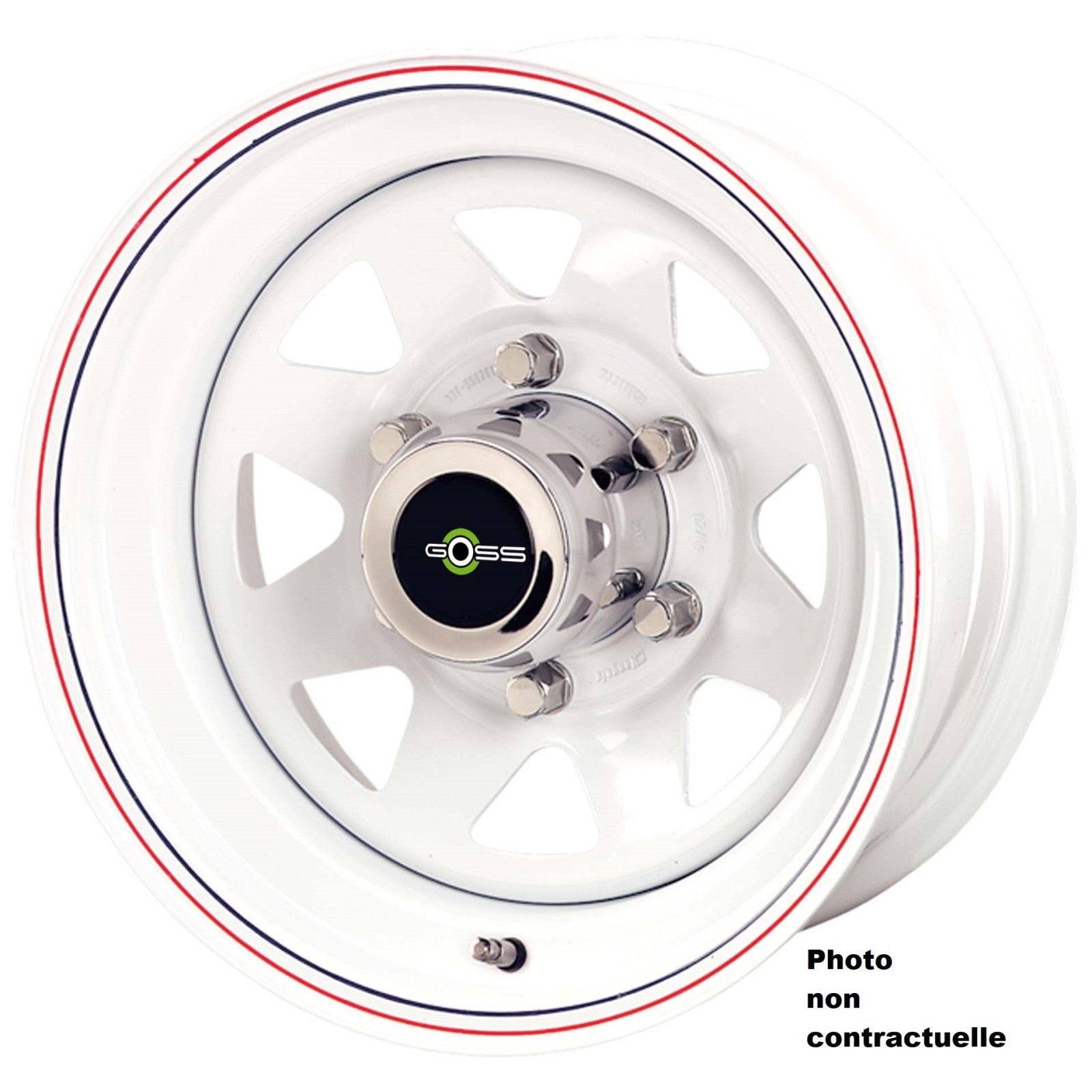 Jante GOSS Triangular 7x15 5x139.7 CB110 ET-6 Profondeur 10,6cm. Blanche