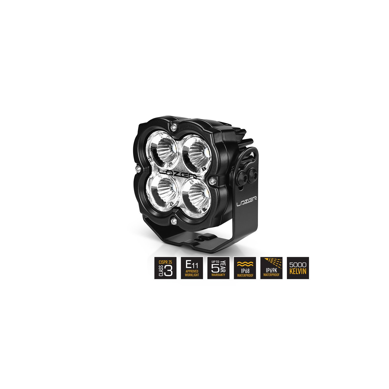 PHARE LED LAZER UTILITY-80 Gen2 NOIR - FIXATION SLIM - ADR Approved