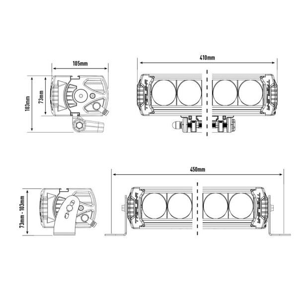 PHARE LED LAZER TRIPLE-R 8 ELITE 1000 i-LBA