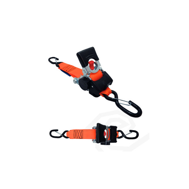 SANGLE ARRIMAGE AUTO-RETRACTABLE CROCHET LINGUET 50mm x 3M / LC 750kg