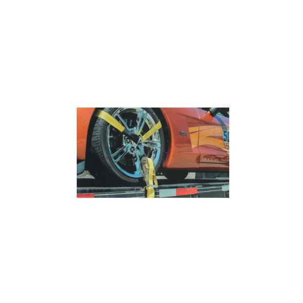 SANGLE ARRIMAGE SPECIALE VEHICULE SUR PLATEAU - 50MM - CERCLAGE ROUE