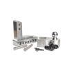 ATTELAGE CARRE US ALUMINIUM - AJUSTABLE 10" - 3600 kg