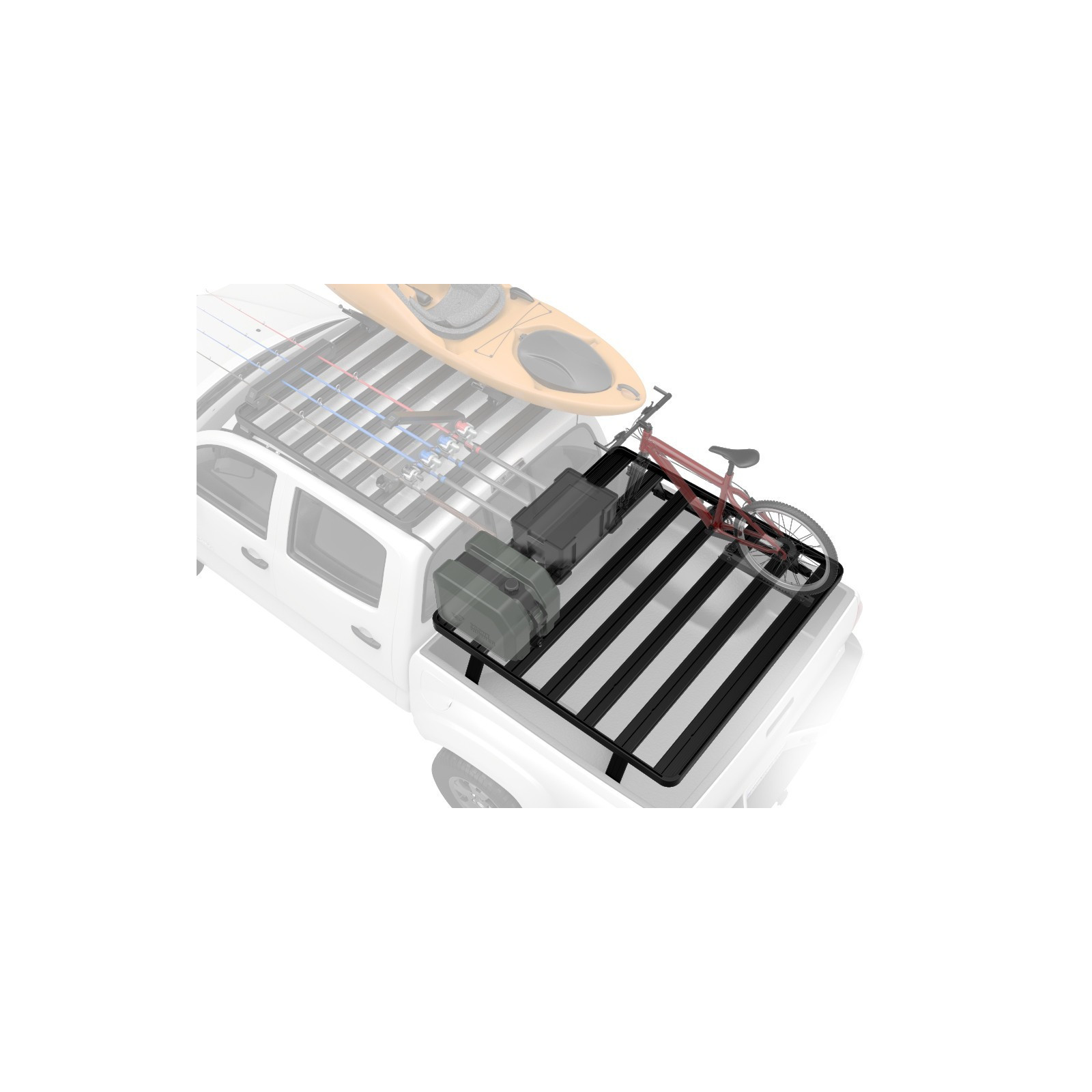 Nissan Frontier Ute (1997-Current) Slimline II Load Bed Rack Kit - by Front Runner