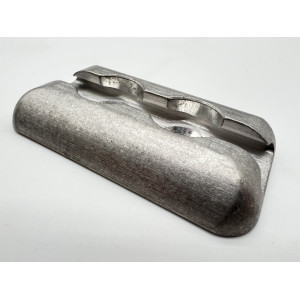 Plaquette double ancrage Aero aluminium brut
