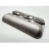 Plaquette double ancrage Aero aluminium brut