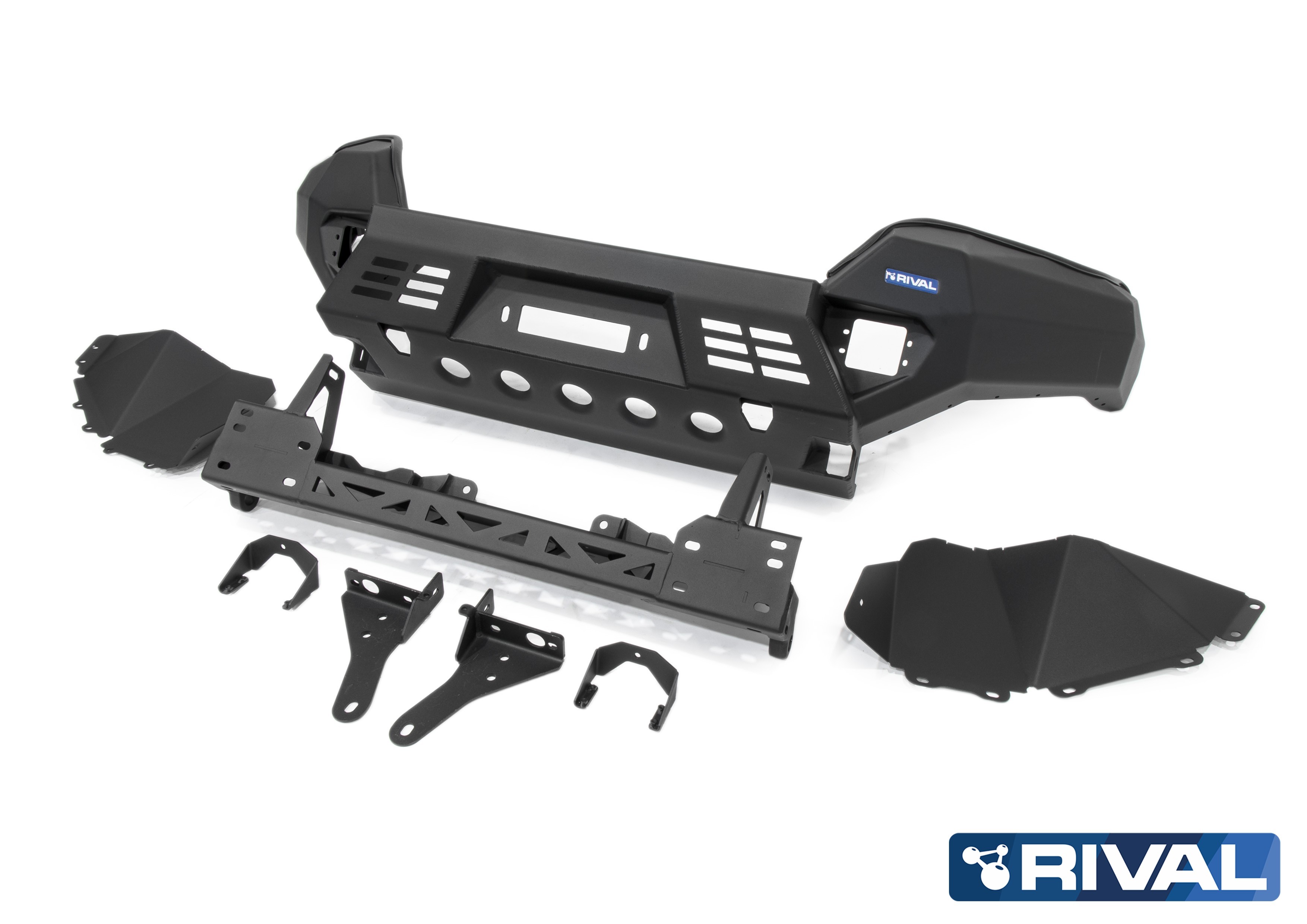 Pare-Choc Avant Aluminium RIVAL Sans feux led intégrés Toyota Hilux (2018-2021) GUN125/126