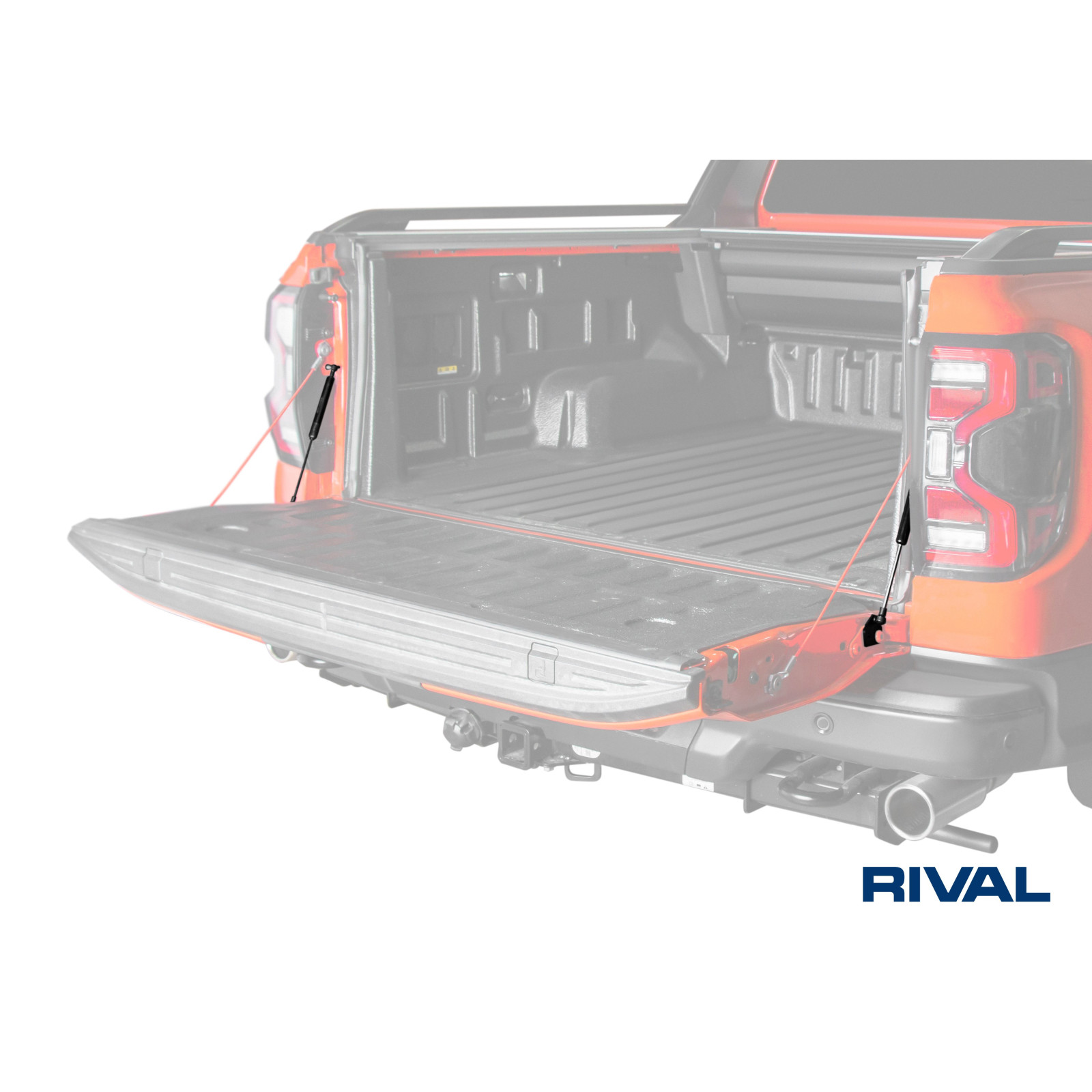 Kit vérin de hayon de benne Up&Down RIVAL T.SYST.1814.2 • Ford Ranger 2022+ et Ford Ranger Raptor 2022+