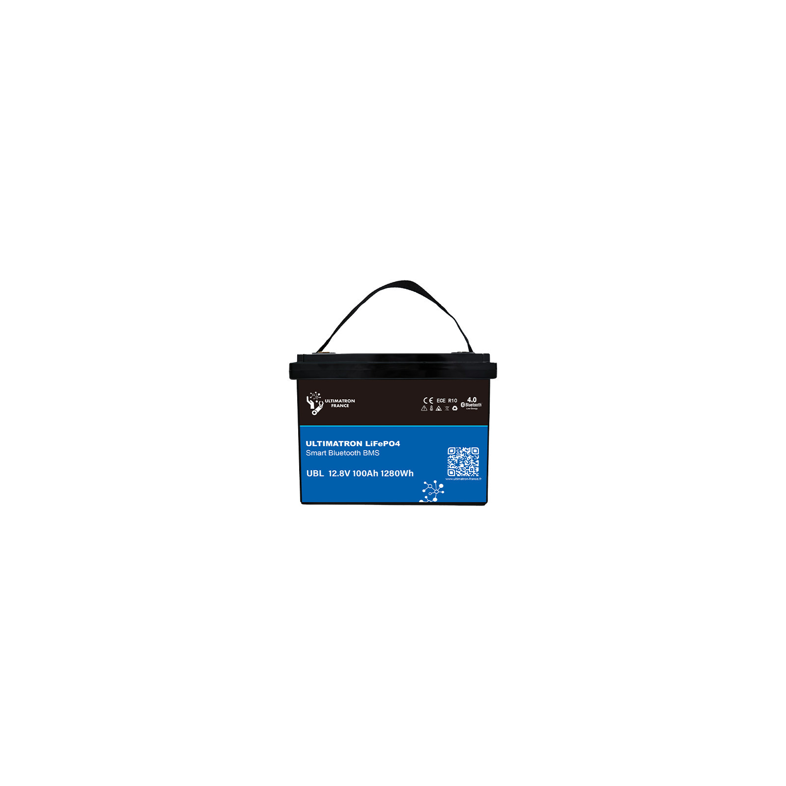 Batterie lithium LiFePO4 ULTIMATRON 12.8V 100Ah avec Bluetooth et Smart BMS intégré
