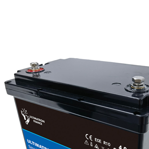 Batterie lithium LiFePO4 ULTIMATRON 12.8V 100Ah avec Bluetooth et Smart BMS intégré