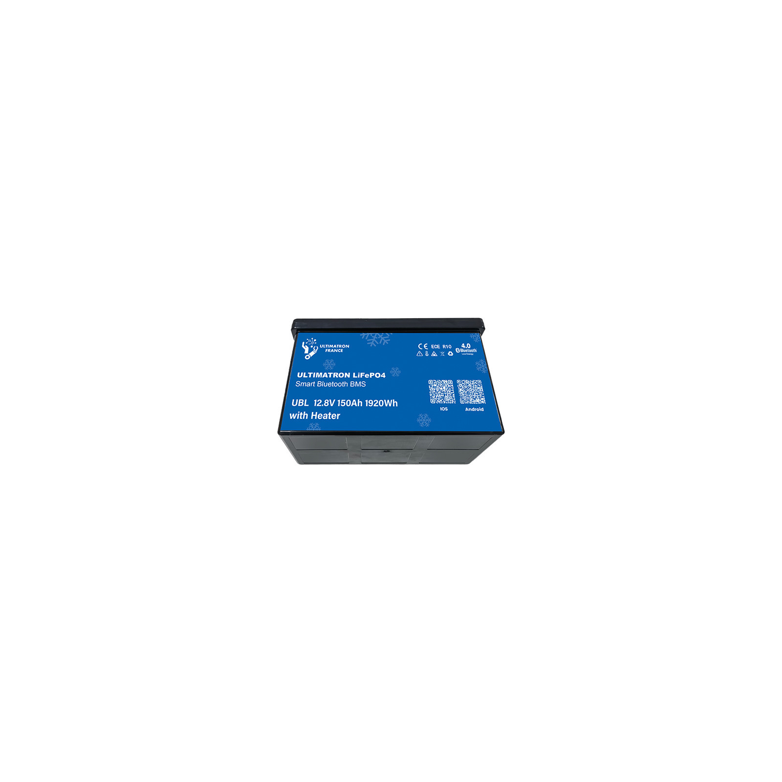 Batterie lithium LiFePO4 ULTIMATRON 12.8V 150Ah avec Bluetooth, Smart BMS intégré et chauffage