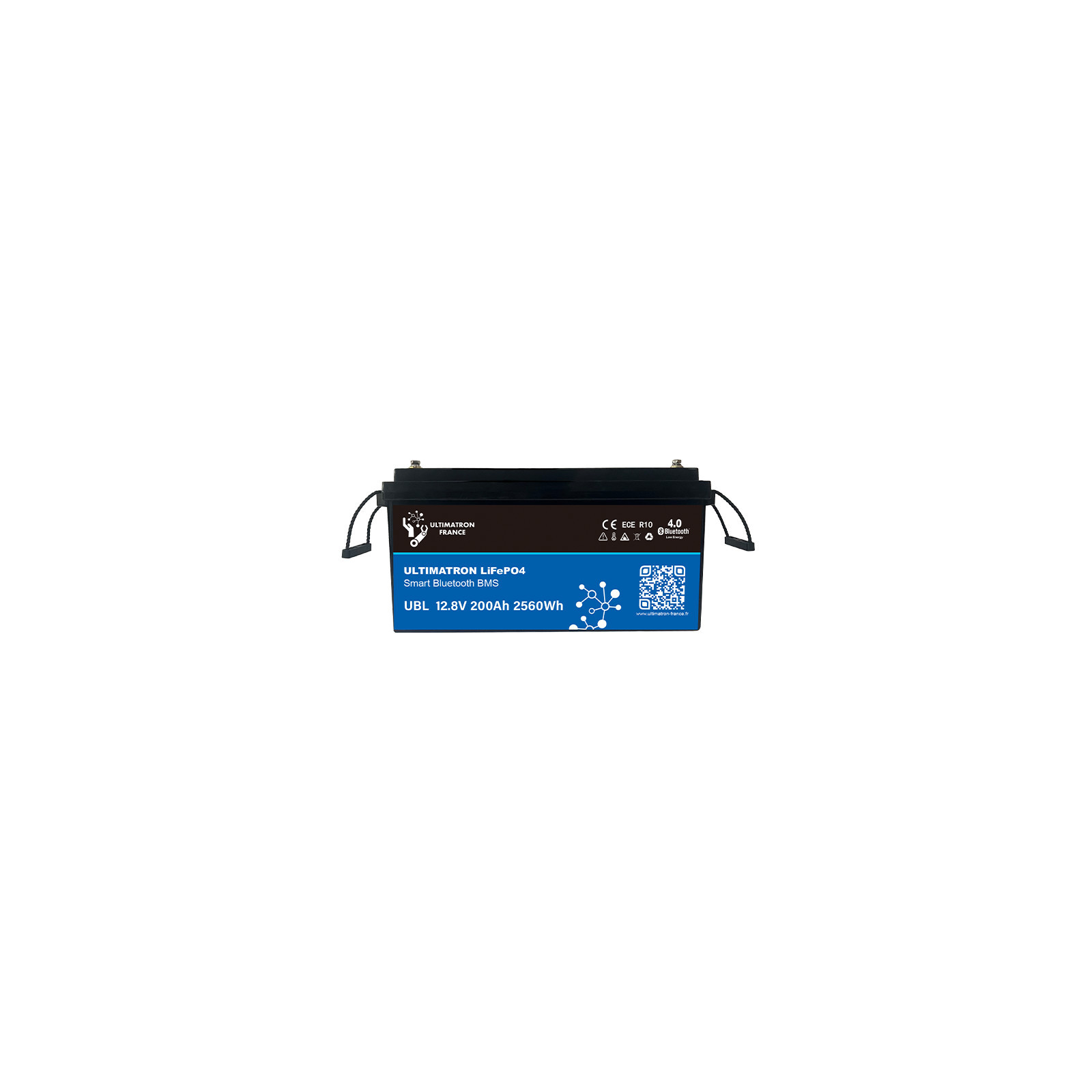 Batterie lithium LiFePO4 ULTIMATRON 12.8V 200Ah avec Bluetooth et Smart BMS intégré