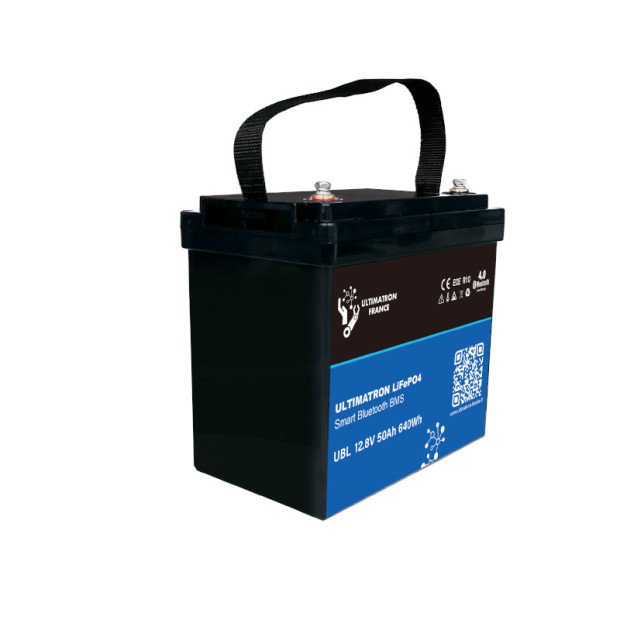 Batterie lithium LiFePO4 ULTIMATRON 12.8V 50Ah avec Bluetooth et Smart BMS intégré