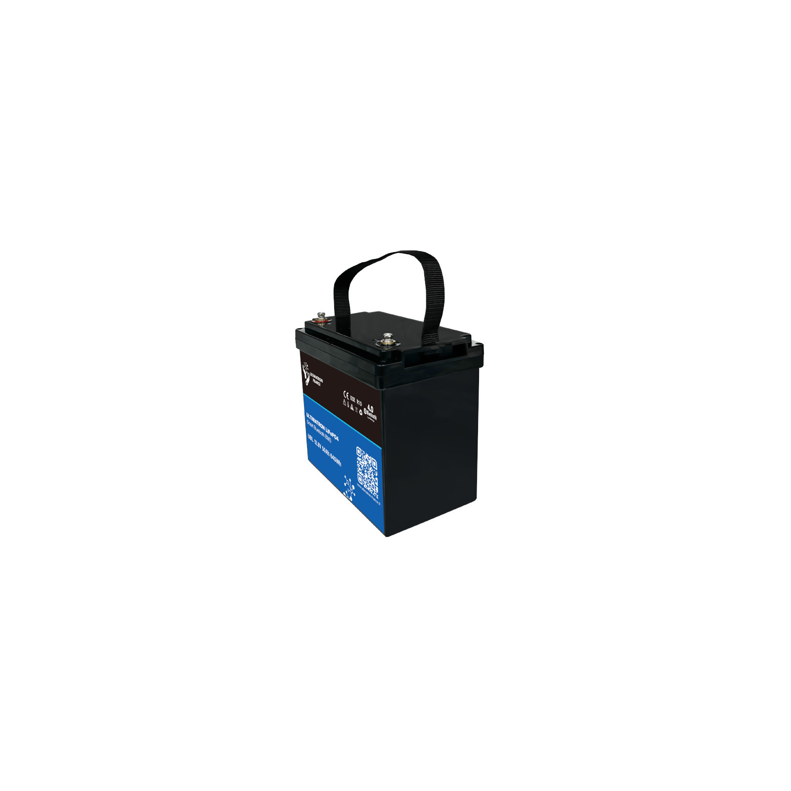 Batterie lithium LiFePO4 ULTIMATRON 12.8V 50Ah avec Bluetooth et Smart BMS intégré