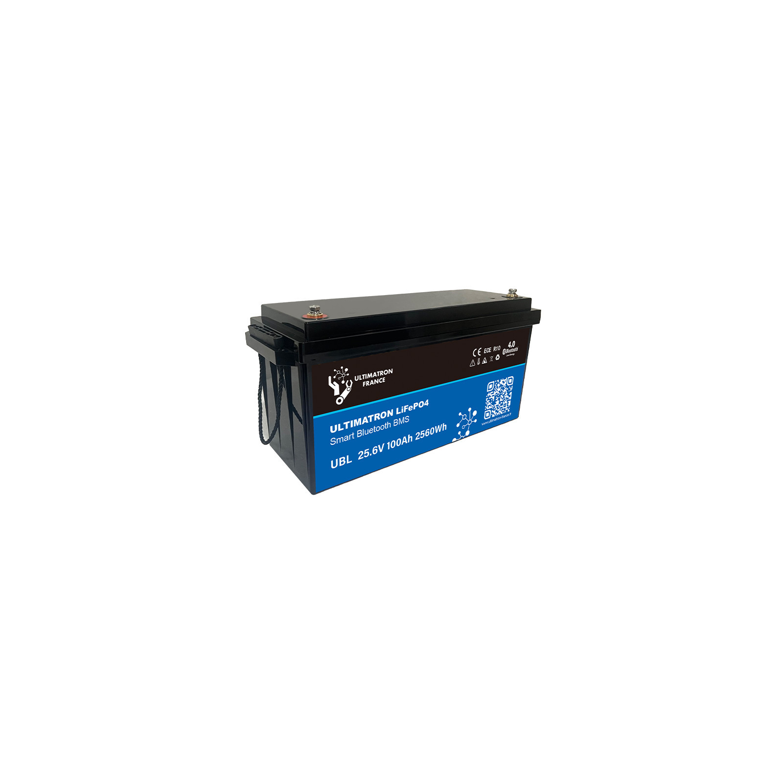 Batterie lithium LiFePO4 ULTIMATRON 25.6V 100Ah avec Bluetooth et Smart BMS intégré