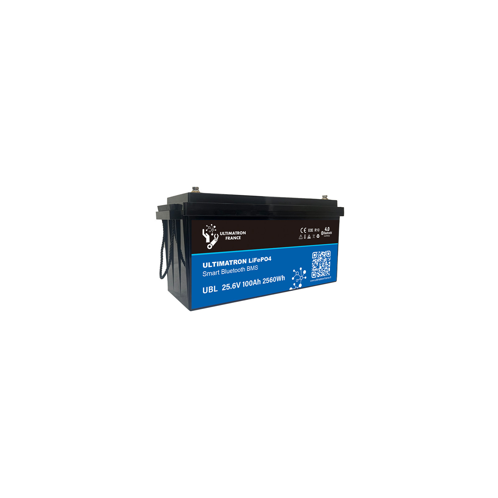 Batterie lithium LiFePO4 ULTIMATRON 25.6V 100Ah avec Bluetooth et Smart BMS intégré