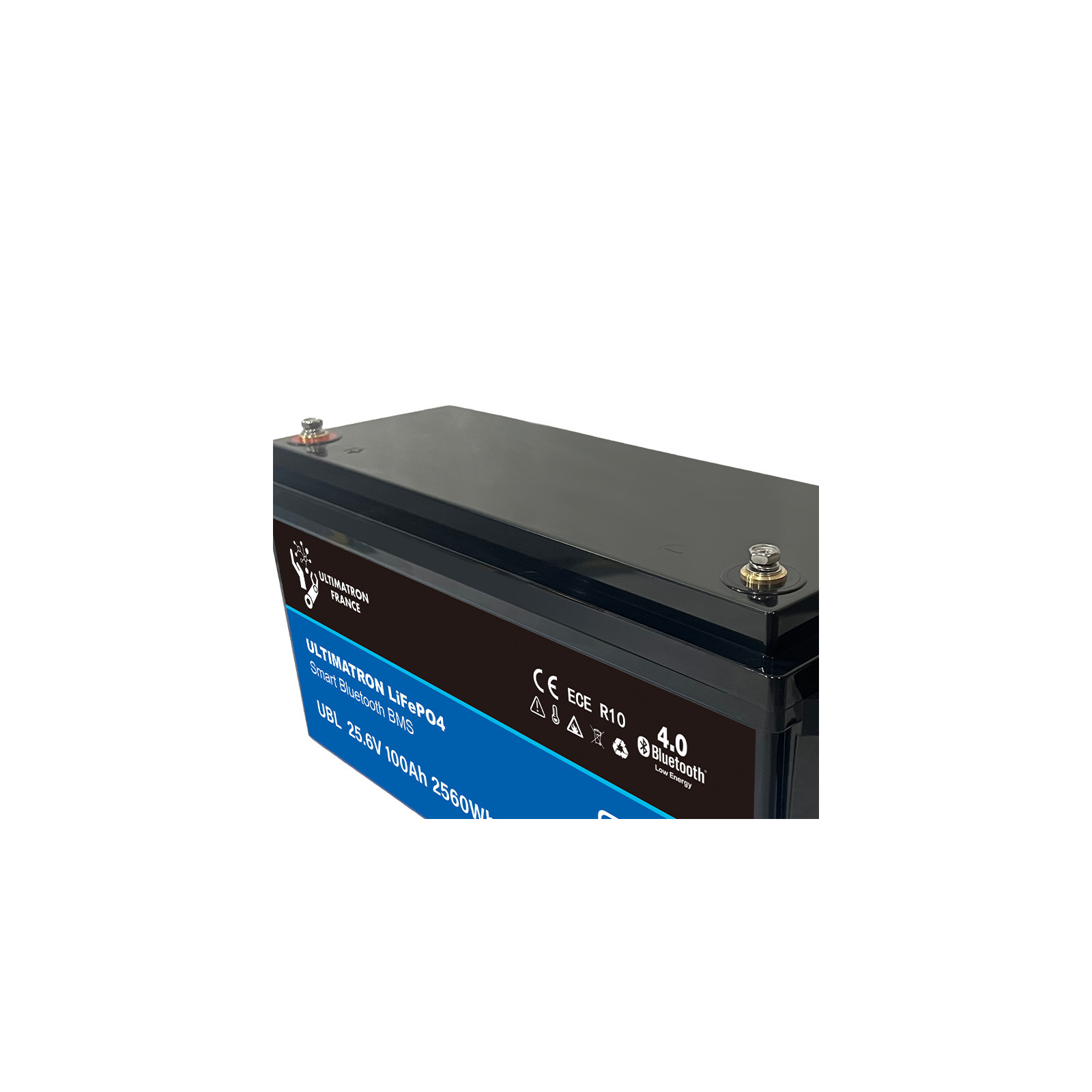 Batterie lithium LiFePO4 ULTIMATRON 25.6V 100Ah avec Bluetooth et Smart BMS intégré