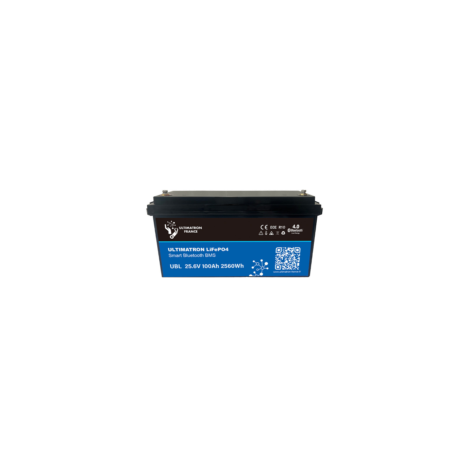 Batterie lithium LiFePO4 ULTIMATRON 25.6V 100Ah avec Bluetooth et Smart BMS intégré