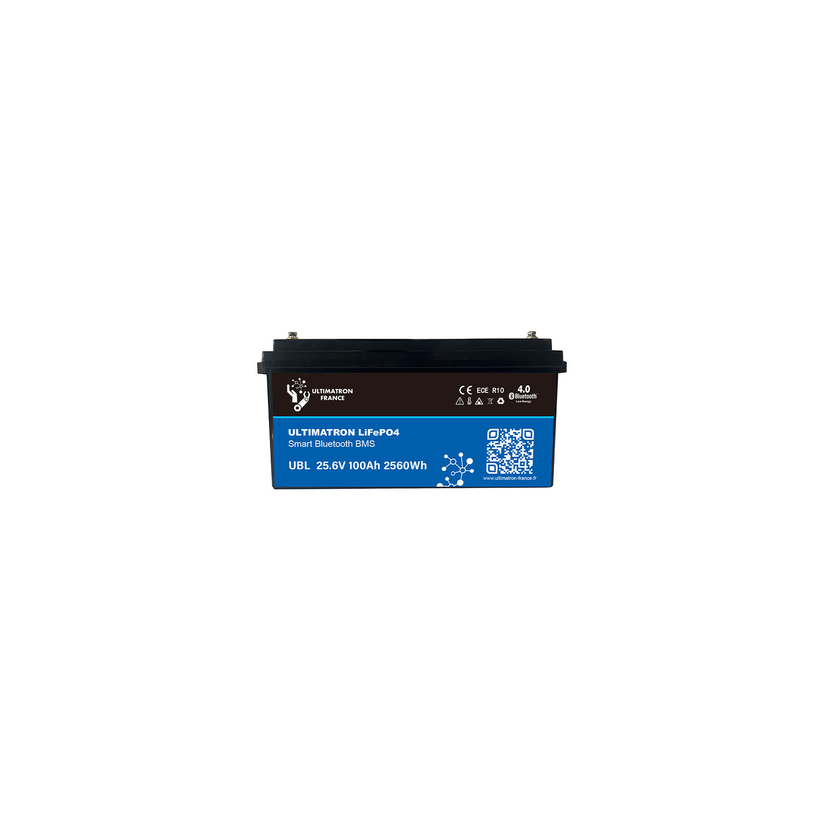 Batterie lithium LiFePO4 ULTIMATRON 25.6V 100Ah avec Bluetooth et Smart BMS intégré