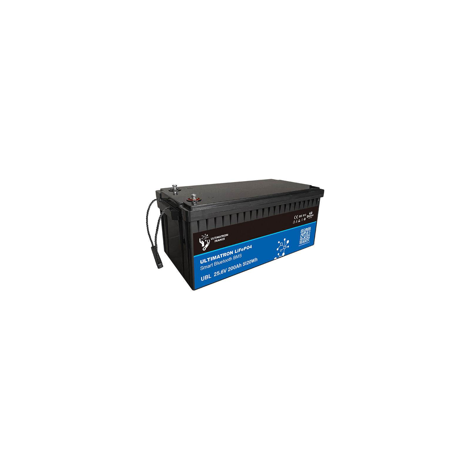 Batterie lithium LiFePO4 ULTIMATRON 25.6V 200Ah avec Bluetooth, Smart BMS intégré et chauffage