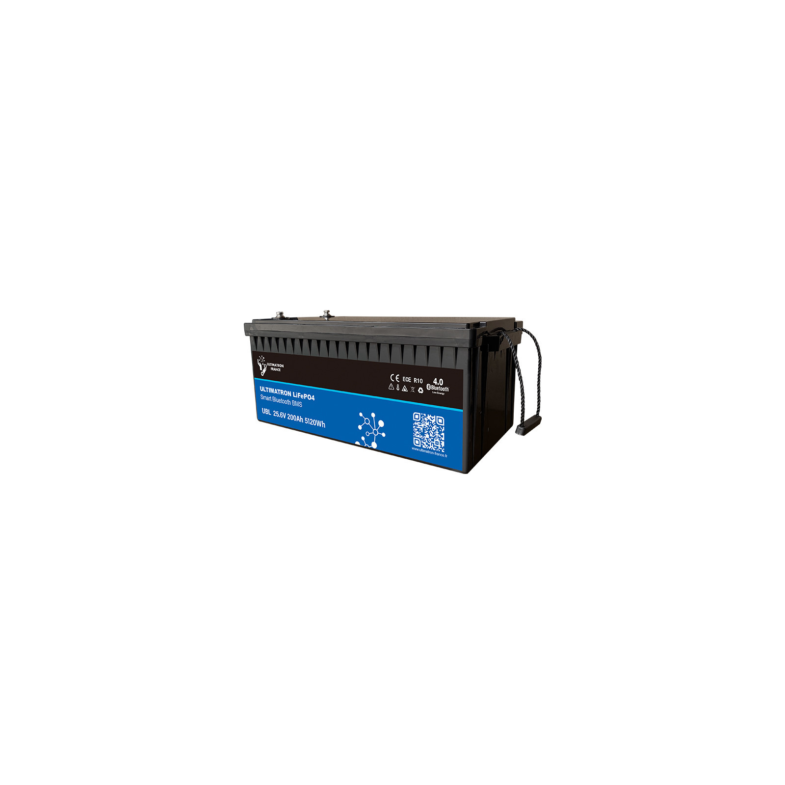 Batterie lithium LiFePO4 ULTIMATRON 25.6V 200Ah avec Bluetooth, Smart BMS intégré et chauffage