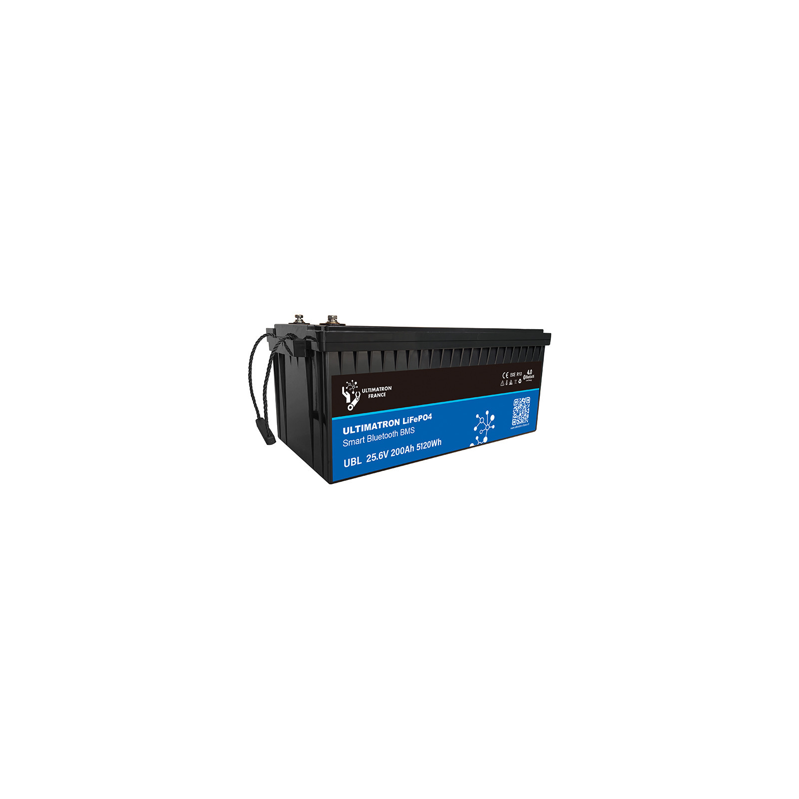 Batterie lithium LiFePO4 ULTIMATRON 25.6V 200Ah avec Bluetooth, Smart BMS intégré et chauffage