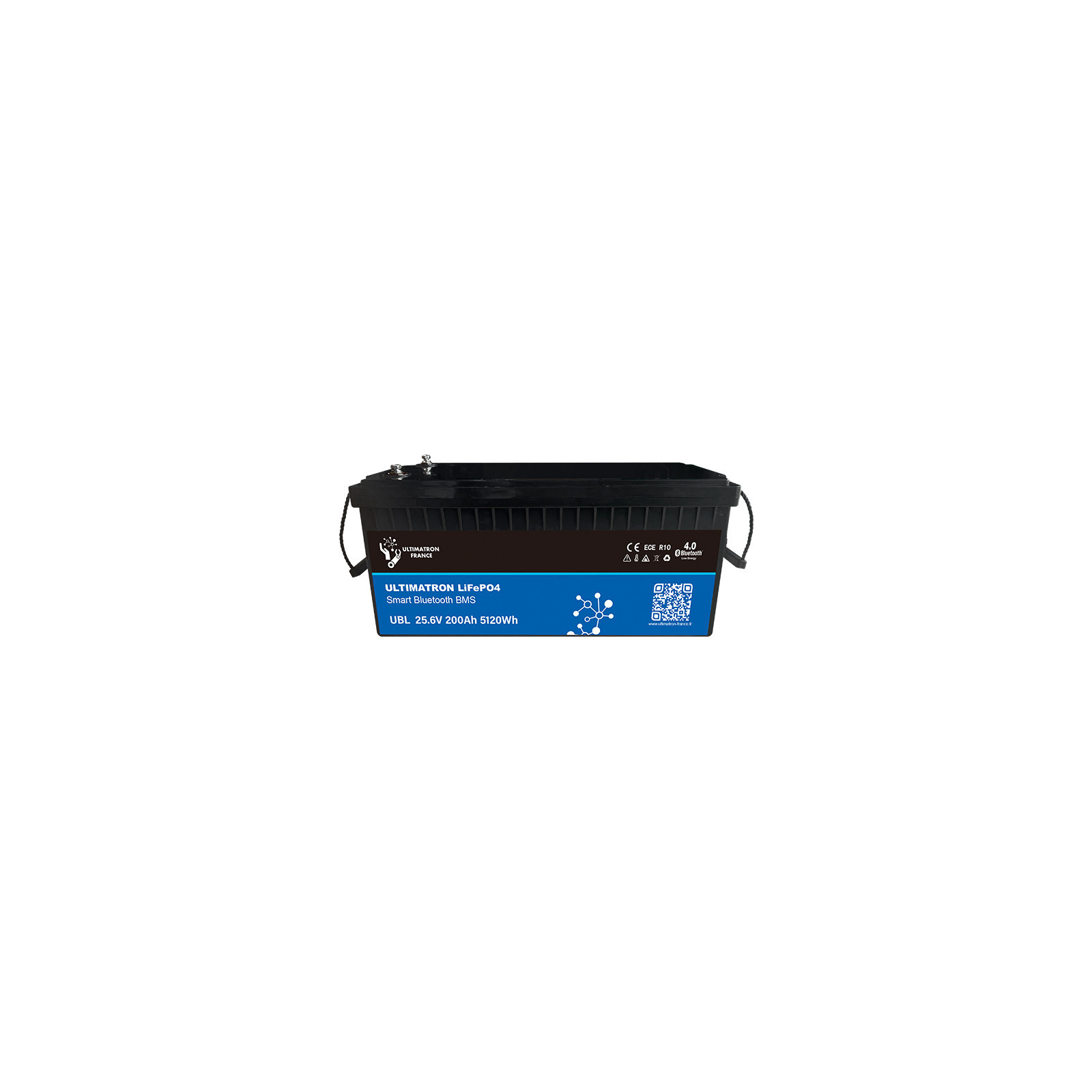 Batterie lithium LiFePO4 ULTIMATRON 25.6V 200Ah avec Bluetooth, Smart BMS intégré et chauffage