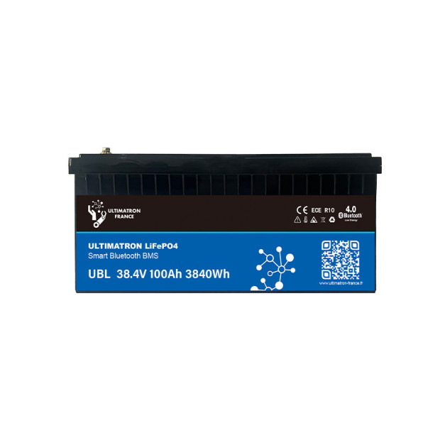 Batterie lithium LiFePO4 ULTIMATRON 38.4V 100Ah avec Bluetooth et Smart BMS intégré