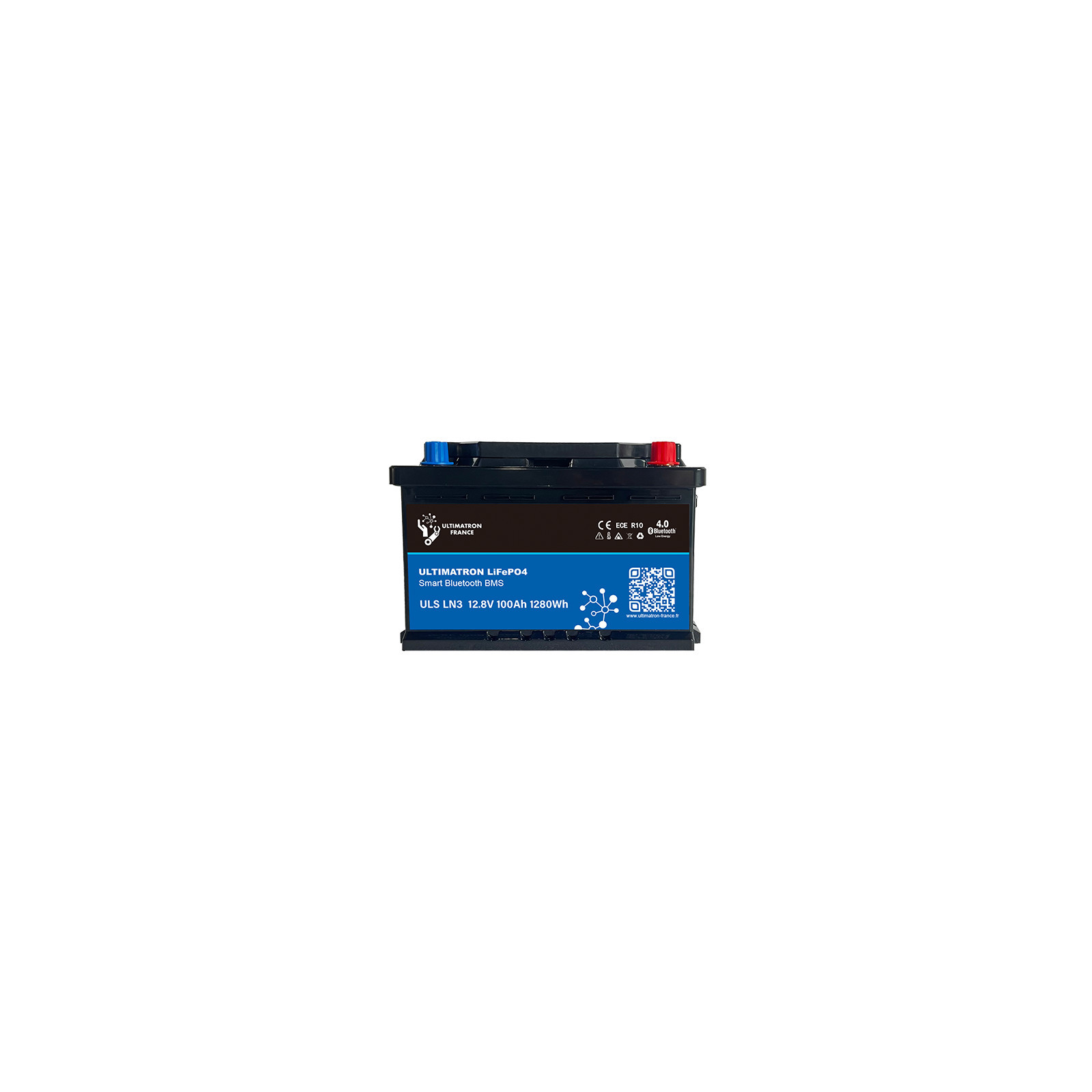 Batterie lithium LiFePO4 ULTIMATRON 12.8V 100Ah avec Bluetooth et Smart BMS intégré