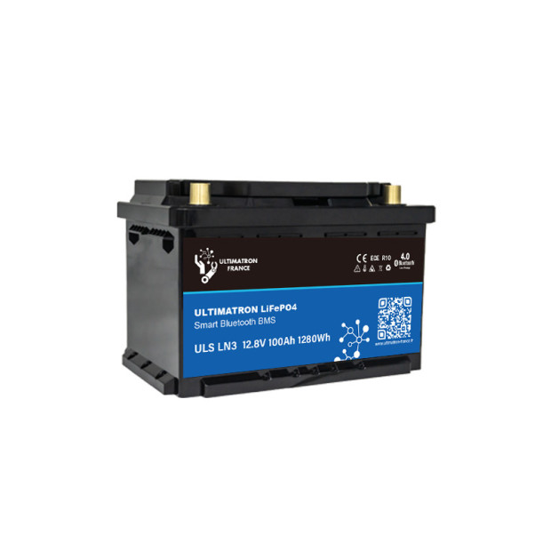 Batterie lithium LiFePO4 ULTIMATRON 12.8V 100Ah avec Bluetooth et Smart BMS intégré