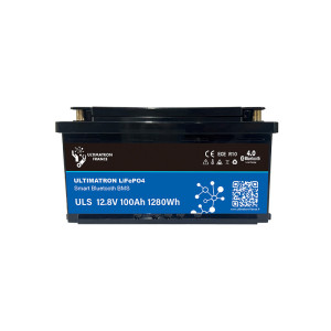 Batterie lithium LiFePO4 ULTIMATRON 12.8V 100Ah avec Bluetooth et Smart BMS intégré