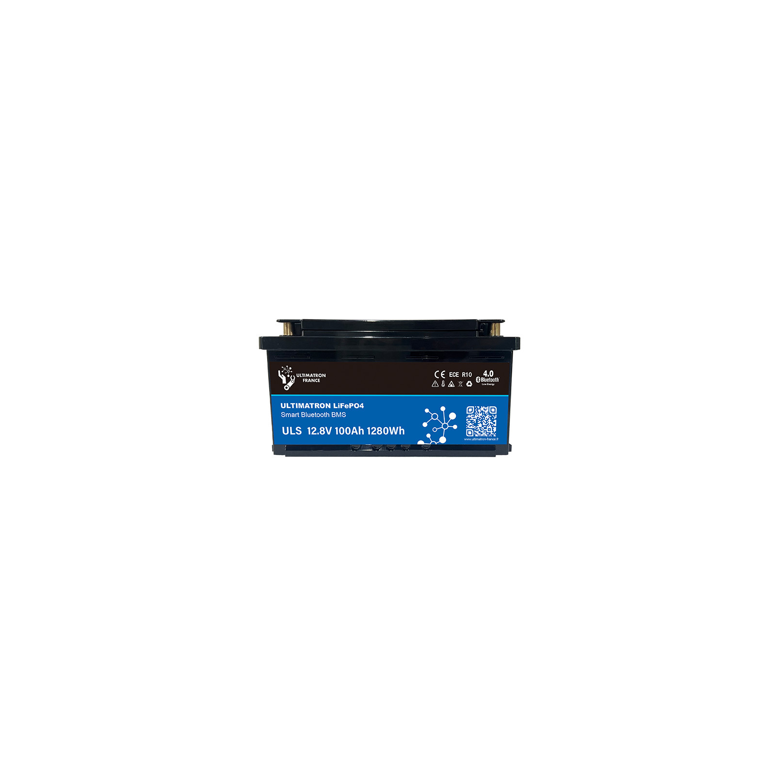 Batterie lithium LiFePO4 ULTIMATRON 12.8V 100Ah avec Bluetooth et Smart BMS intégré