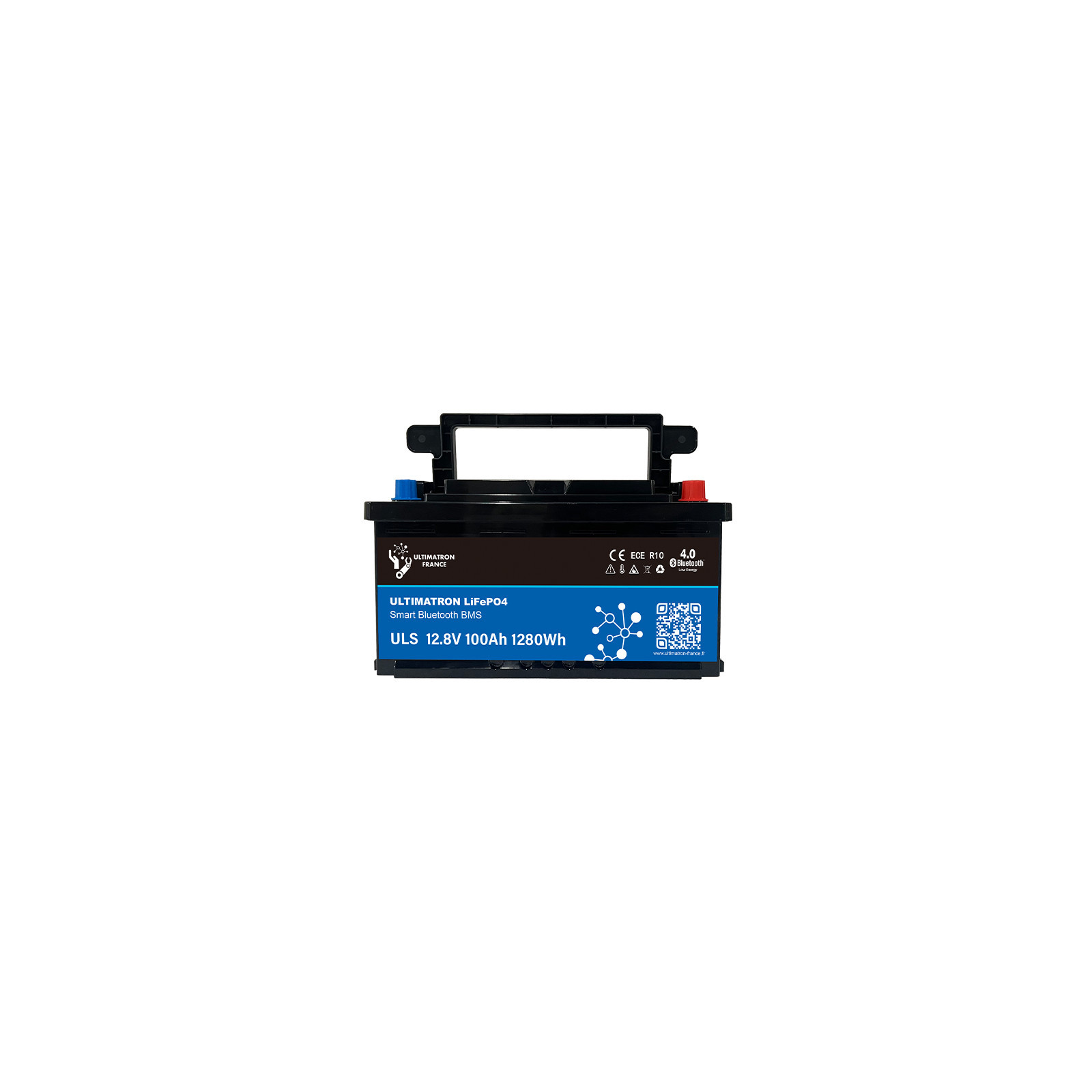 Batterie lithium LiFePO4 ULTIMATRON 12.8V 100Ah avec Bluetooth et Smart BMS intégré