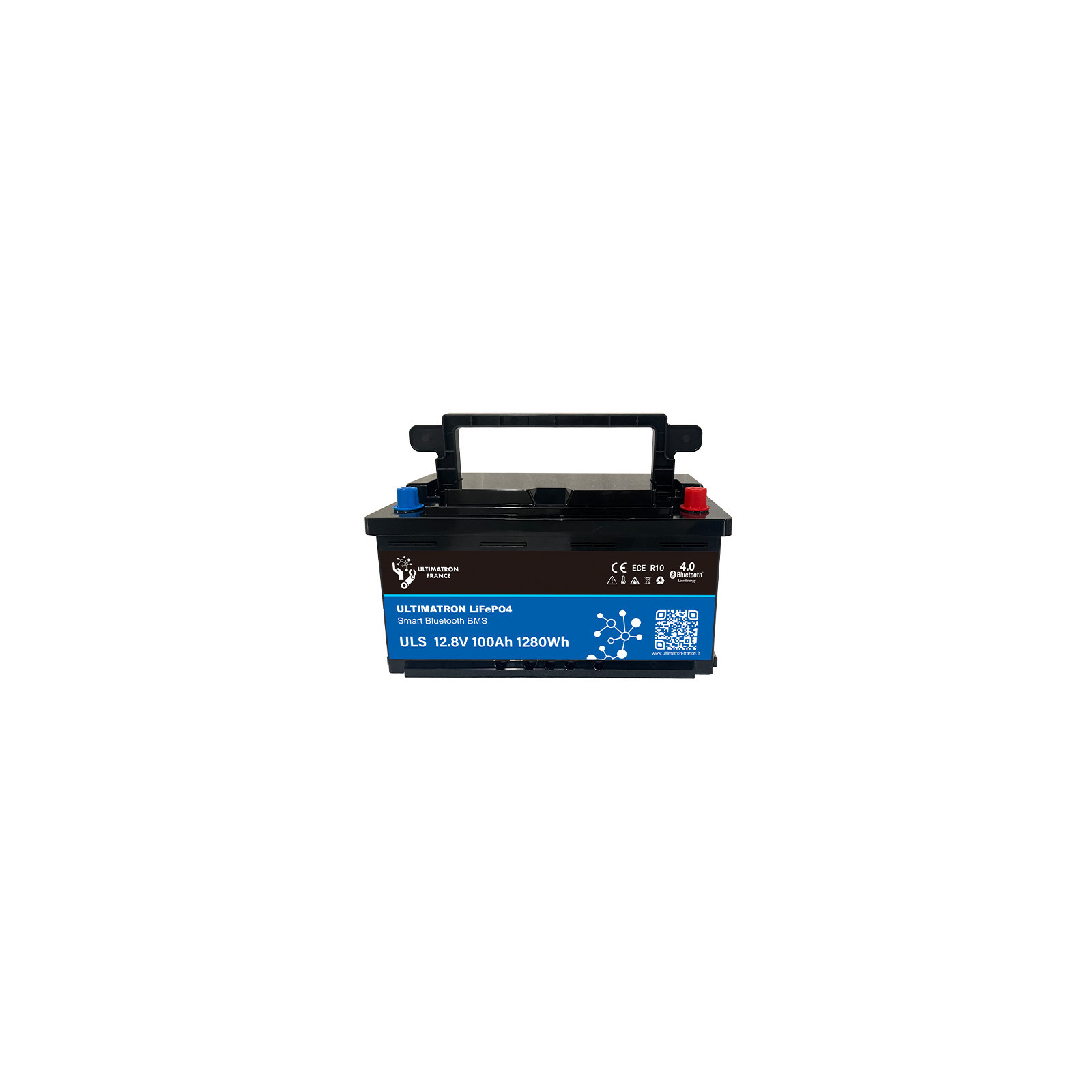 Batterie lithium LiFePO4 ULTIMATRON 12.8V 100Ah avec Bluetooth et Smart BMS intégré